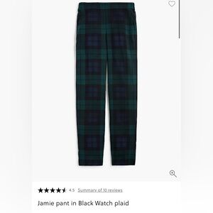 J. crew Plaid Jamie Pant 22w pull on pant
